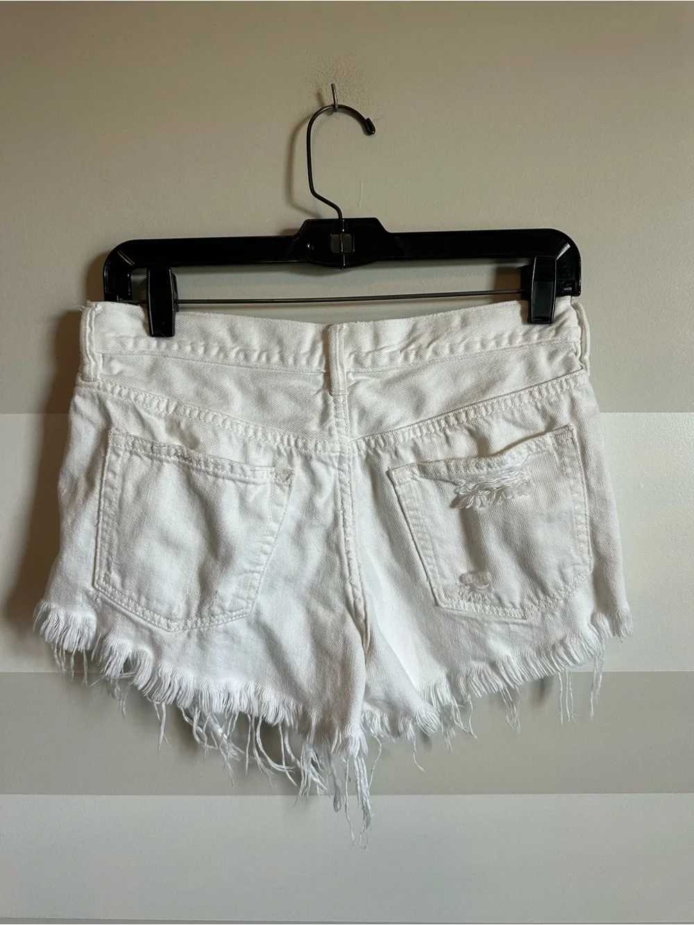 Free People White Denim Shorts